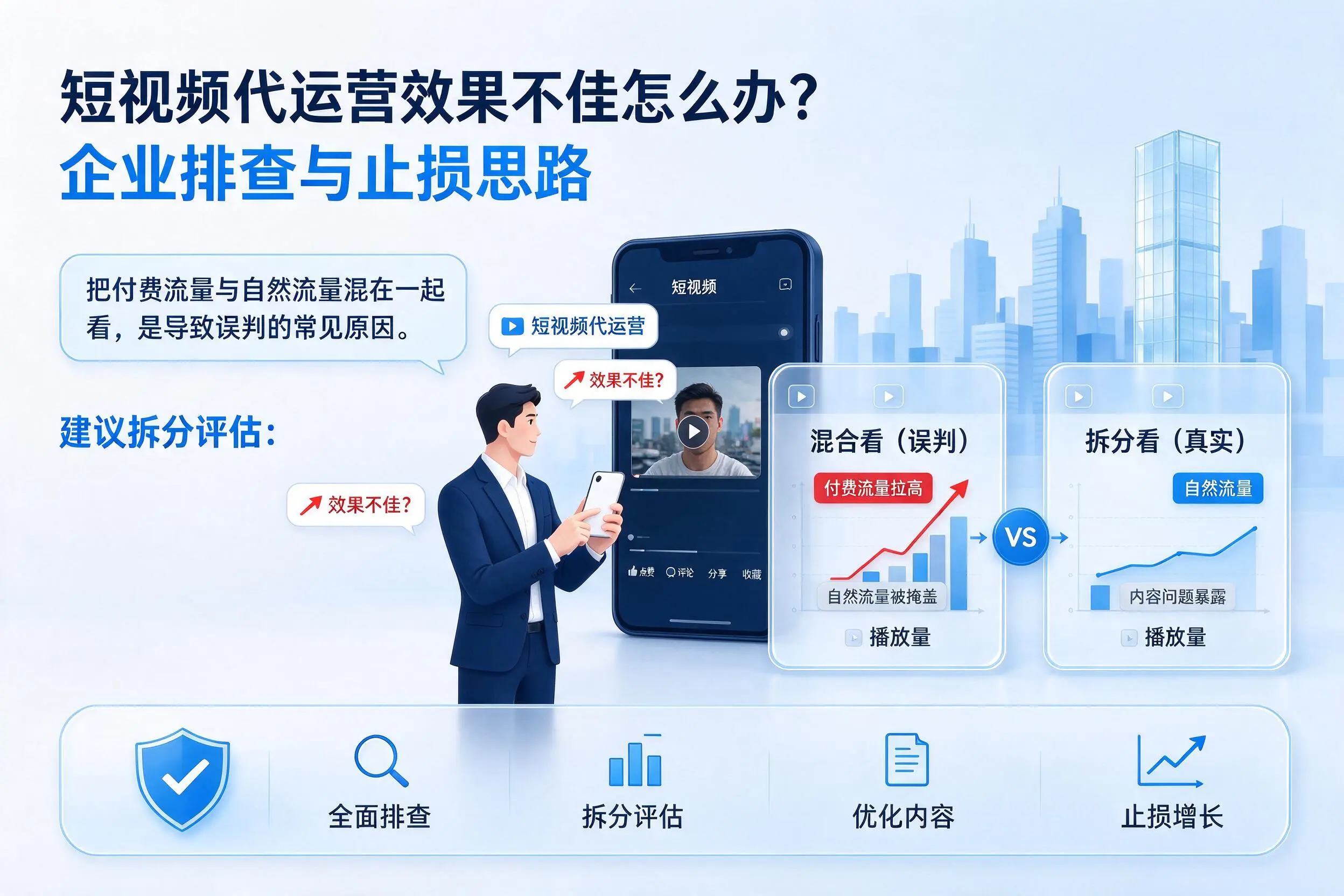 短视频代运营效果不佳怎么办？淮北企业排查与止损思路