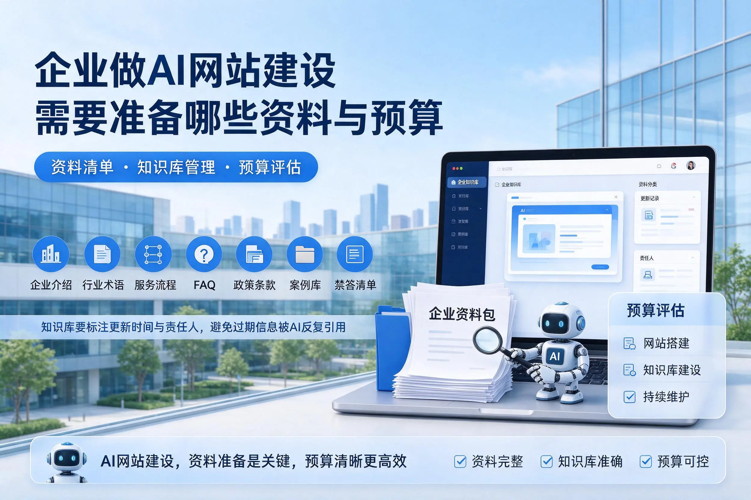 淮北企业做AI网站建设需要准备哪些资料与预算