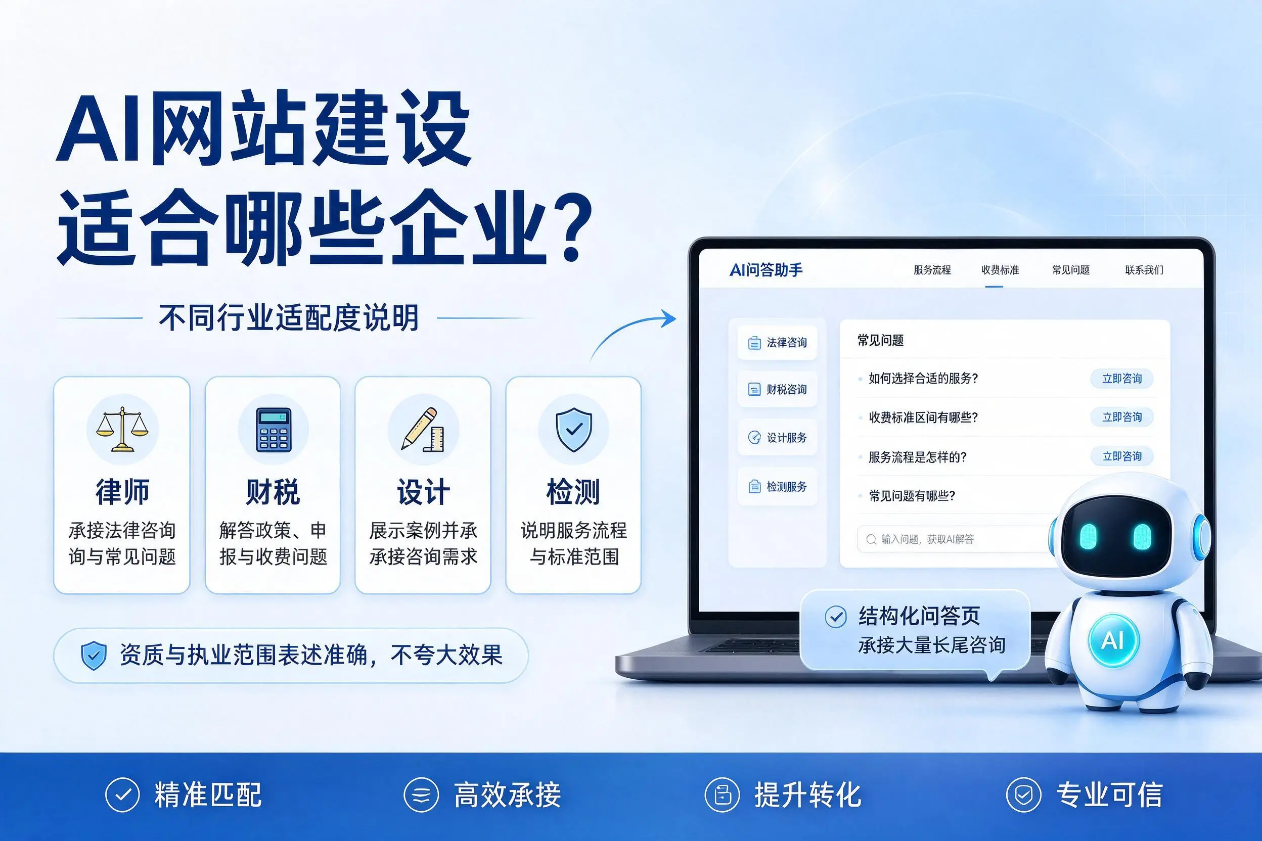 AI网站建设适合哪些企业？淮北不同行业适配度说明